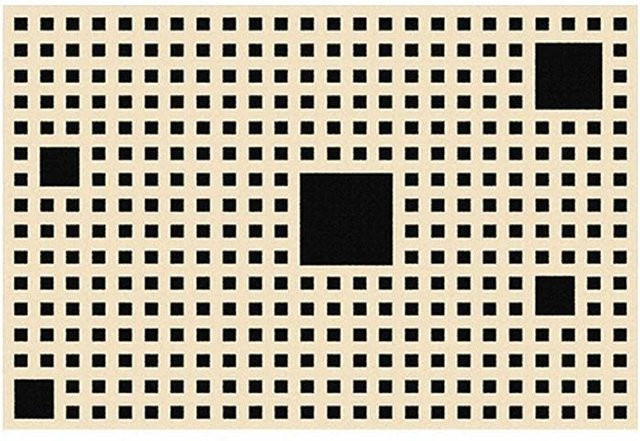 Moderner Karopteppich Karpetti in Beige, flauschiger Plüschteppich aus Polyester, rutschfest und waschbar, Breite: 60 cm, Länge: 90 cm - Bild 1