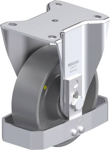 Blickle Stahlblech-Bockrolle BH-PO 150K-ELS-FS in Silber/Grau mit 150 mm Rad-Durchmesser und 400 kg Tragfähigkeit - Bild 1