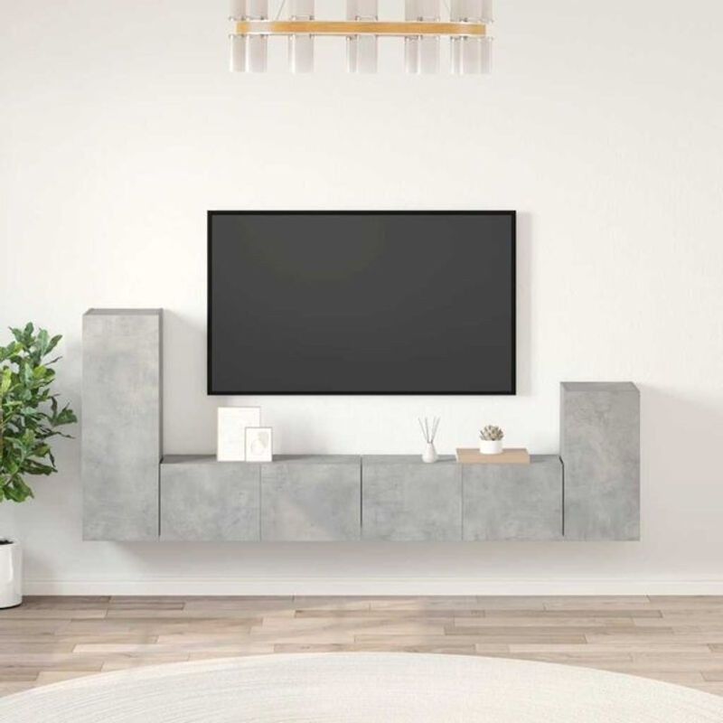 Vidaxl 4-teiliges TV-Schrank-Set in Betongrau im modernen Design - Bild 1