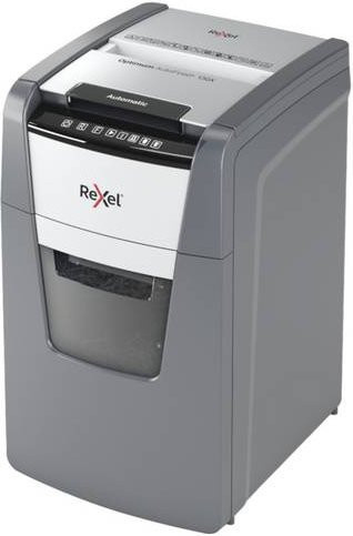 Rexel Optimum AutoFeed+ 130X Aktenvernichter mit Mikroschnitt 4 x 28 mm P-4 in Schwarz und Grau - Bild 1