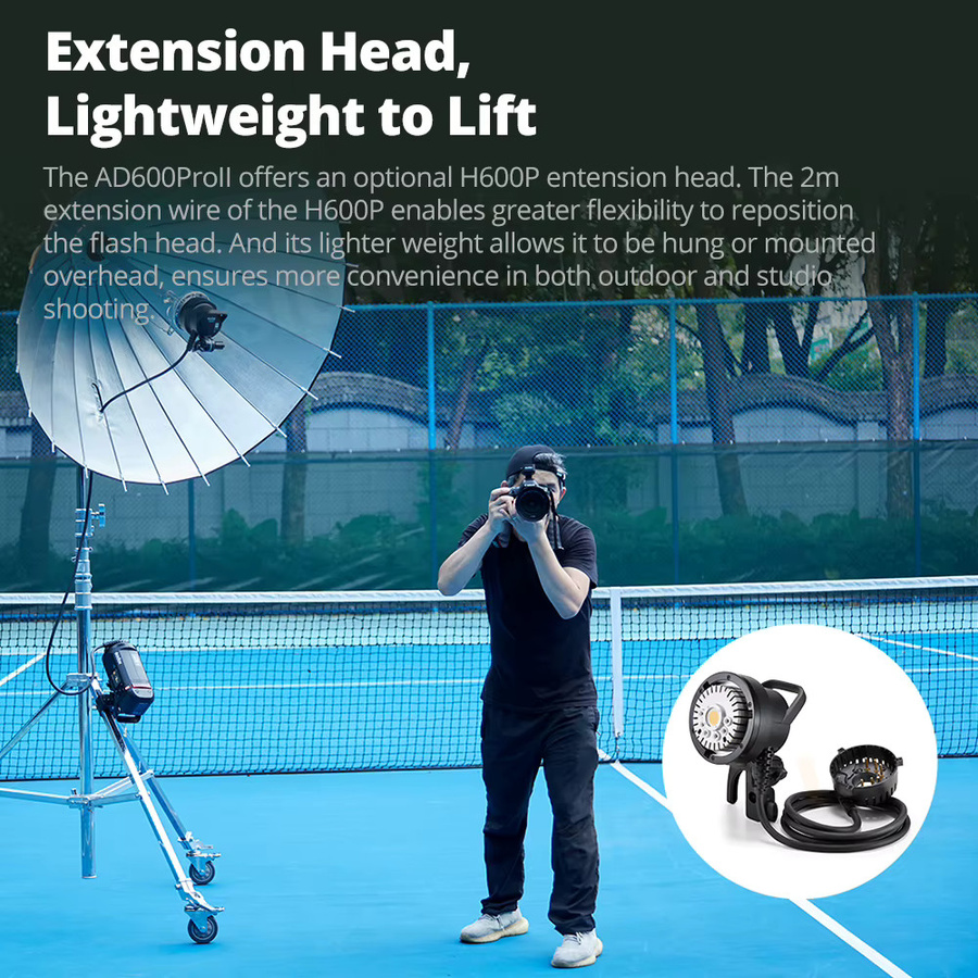 Godox AD600Pro II Kabelloser All-in-One Outdoor-Blitz 600W Schwarz mit TTL und Hochgeschwindigkeits-Synchronisation kompatibel mit Canon Nikon Sony Olympus - Bild 5