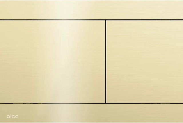 Alcadrain WC-Betätigungsplatte FUN-G-P in Gold-Glanz aus Edelstahl mit Dual-Flush-Funktion für die Unterputzmontage - Bild 1