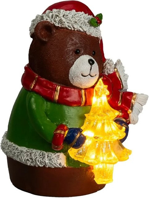 Konstsmide LED-Weihnachtsfigur Teddybär in Multicolour, Tischdeko für Innen, Höhe: 15 cm, Breite: 11,5 cm - Bild 1