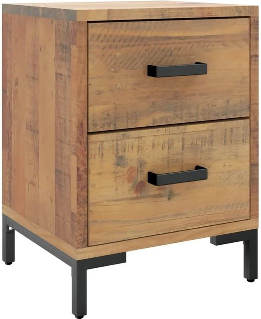 vidaXL Nachttisch aus Massivholz Kiefer in Braun, B/T/H: 36 x 30 x 45 cm - Bild 1