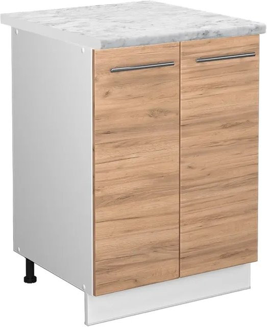 Vicco Küchenunterschrank Fame-Line Goldkraft Eiche Weiß B/T/H: 60 x 60 x 82 cm - Bild 1