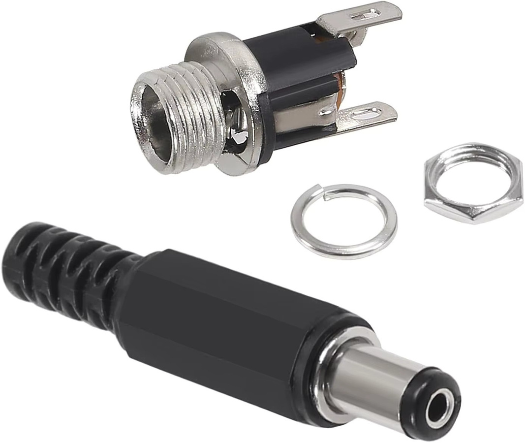 AOKIN 30 Stück DC-Stromstecker-Adapter, weibliche Panelmontage-Steckverbinder 5,5 mm x 2,1 mm, 3-polig, Schwarz - Bild 3