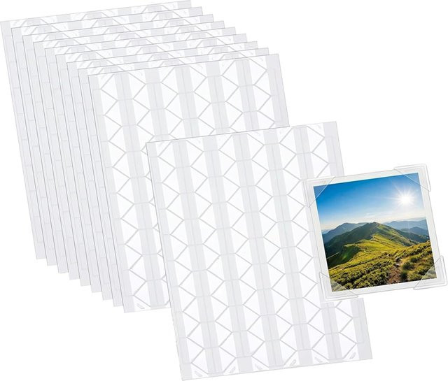 1020 Stück Selbstklebende Fotoecken aus transparentem Kunststoff für DIY Scrapbook und Bastelarbeiten - Bild 1