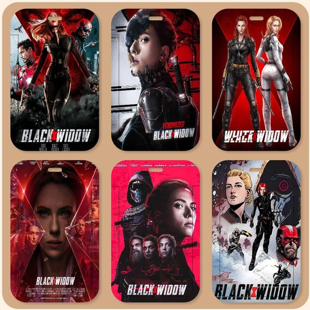 B-Black W-Widow Movie Lanyard-Kartenhalter, Ausweishalter mit Nackenband - Bild 1