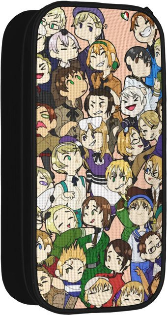 Fancy Style Studio Hetalia Achsenmächte Federmäppchen mit großer Kapazität und zwei Fächern, Mehrfarbig - Bild 1