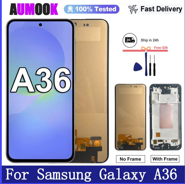 Samsung Galaxy A36 5G AMOLED Display Ersatz mit Touchscreen Digitizer Baugruppe in Schwarz - Bild 1