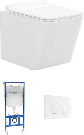Hänge-WC Clemona in Weiß, Breite: 35,5 cm