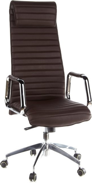 hjh OFFICE Luxus Chefsessel ASPERA 20 in Braun mit Leder und Armlehnen - Bild 1