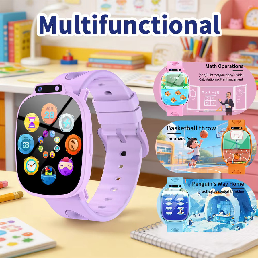 LAXASFIT Kinderspielzeug-Smartwatch, HD-Touchscreen-Kamera, 18-Spiele, Schlafmonitor, LED-Taschenlampe, Taschenrechner - Bild 3