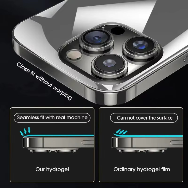 4er-Pack Hydrogel-Schutzfolien für Apple iPhone 16 Pro, 16 Pro Max und 16 Plus, transparente Rückseitenabdeckung, ultra-dünn und kratzfest - Bild 2