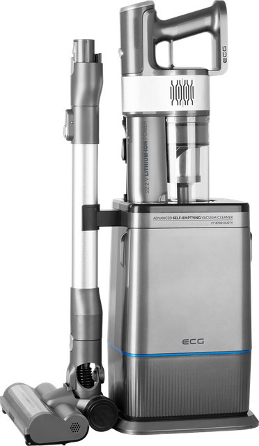 ECG VT 8700 Dusty Akku Staubsauger in Silber mit HEPA-Filter und Self-Cleaning-Dock - Bild 1