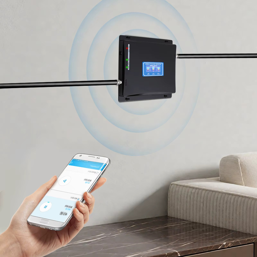 Bymaocar 12V Tri-Band 4G LTE Handy-Signalverstärker für Innenräume in Schwarz - Bild 2