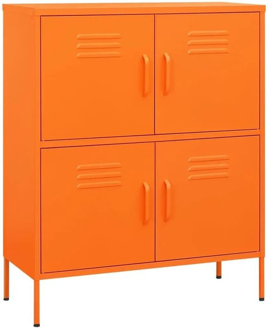 vidaXL Lagerschrank aus Stahl in Orange, B/T/H: 80 x 35 x 101,5 cm - Bild 1