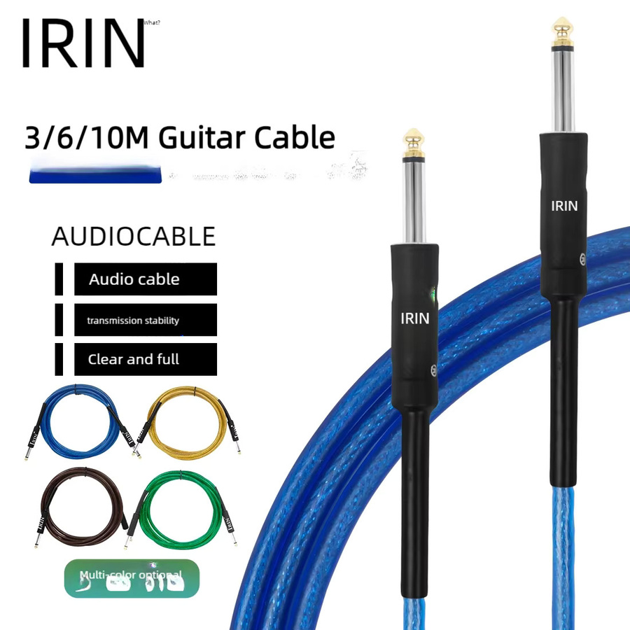 IRIN Gitarren-Audiokabel mit 6,35mm Stecker in Grün - Bild 2