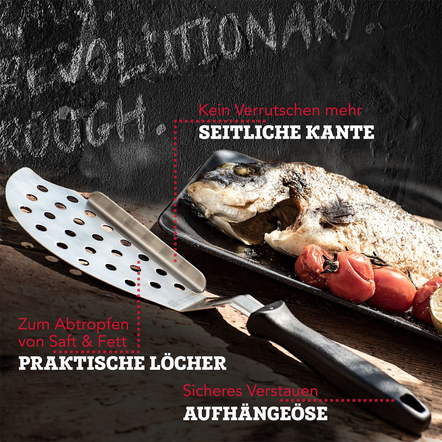 FMprofessional Fischwender aus Edelstahl in Silber, Länge: 33 cm - Bild 2