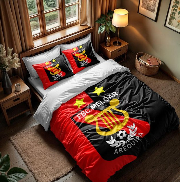 Bettwäsche-Set Sociedade Esportiva Palmeiras von JMG Household Supplies mit Bezug und Kissenbezug, Farbe Rot, Material Mikrofaser, Breite: 135 cm, Länge: 200 cm - Bild 1