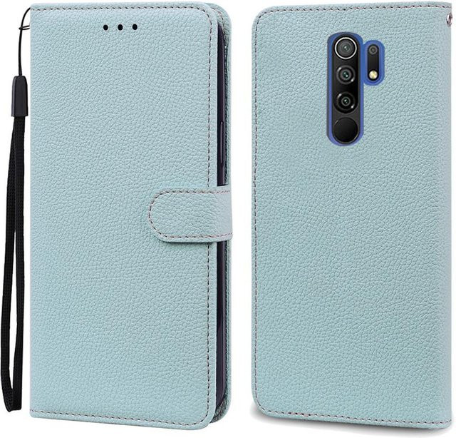 Xiaomi Redmi 9 Silikon Brieftasche Hülle in Hellblau - Bild 1