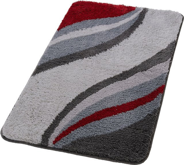 Rutschhemmende Badematte von Hagemann in Grau, Rot und Multicolour aus 100% Polyacryl im modernen Design - Bild 1