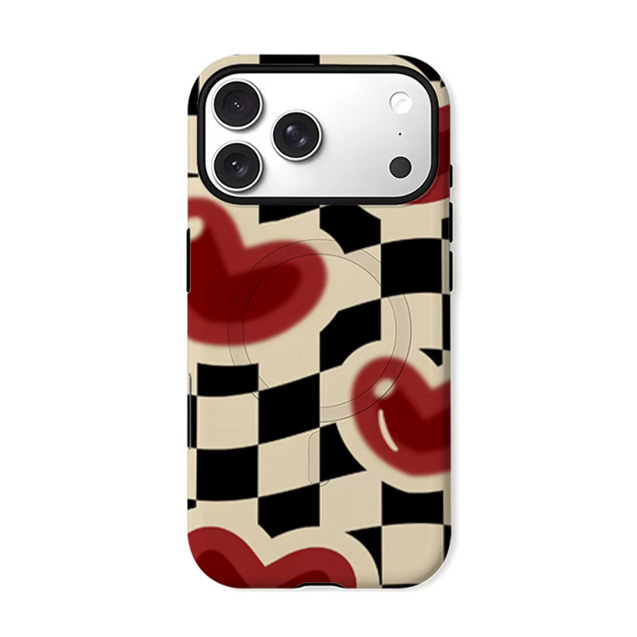 CaseLumi Matte Bumper MagSafe Hülle für iPhone 17 16 15 14 13 Pro Max mit gedrehten Herzen in Multicolour - Bild 6