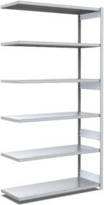 Bito Fachbodenregal Typ EL mit 6 Fachböden, silber, B/H/T: 100,8 x 250 x 52,4 cm - Bild 1