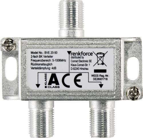 Renkforce Kabel-TV Verteiler 2-fach 5 - 1006MHz in Silber - Bild 1
