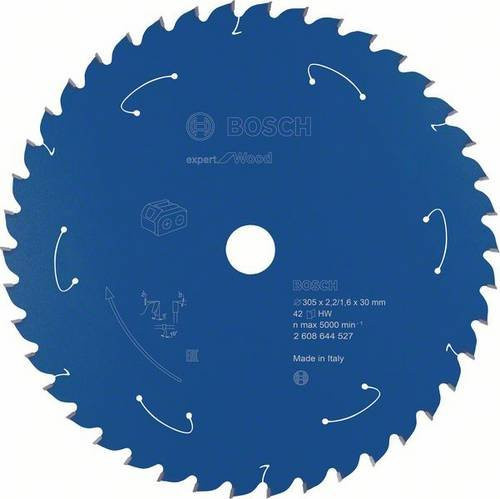 Bosch Expert for Wood Kreissägeblatt mit 42 Zähnen, Durchmesser: 305 mm, Bohrung: 30 mm, Carbide Tipped, Blau - Bild 1