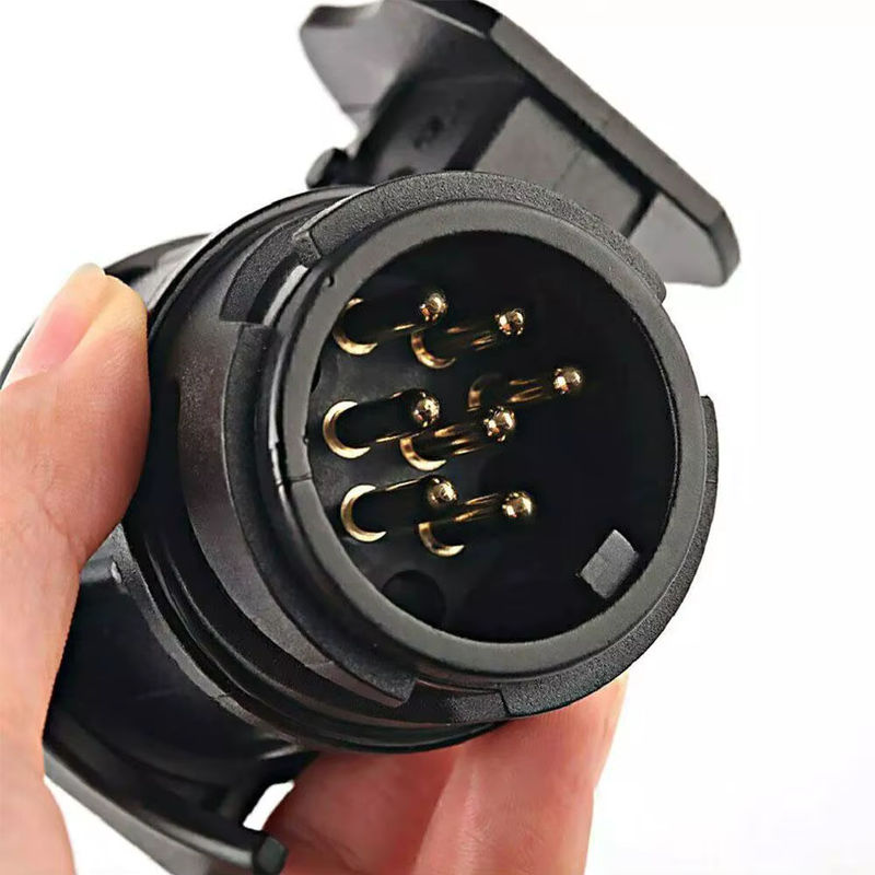 Wasserdichter Anhänger-Steckeradapter für 13- bis 7-polige Anschlüsse, 12V Anhängerkupplung, Farbe: Schwarz - Bild 4