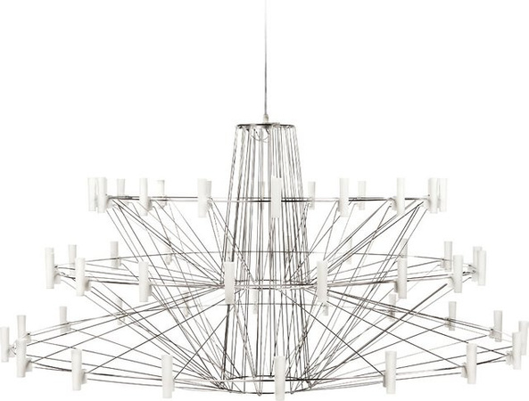 Moooi Coppélia LED-Pendelleuchte in Chrom und Weiß