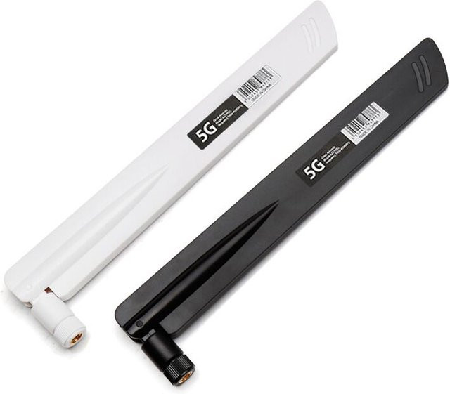 NOWEPOCH 2er Set High Gain 4G LTE 5G Antennen mit 18dBi, 600-6000MHz, SMA Stecker, Schwarz - Bild 1