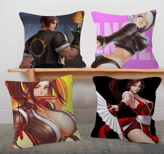 The King Of Fighters Kissenbezug mit Grafikdesign, quadratisch, B/B: 30 x 30 cm, mehrfarbig - Bild 1
