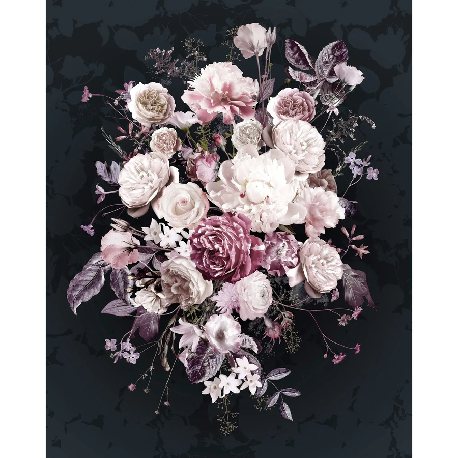 Komar Vliesfototapete Bouquet Noir in Schwarz, B: 200 cm x H: 250 cm - Bild 2