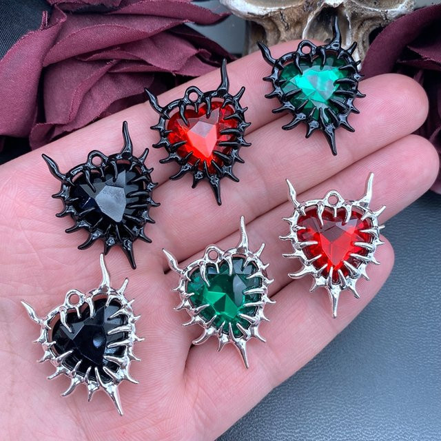 Anhänger Dorn Herz Charms, Silber, Unisex - Bild 1