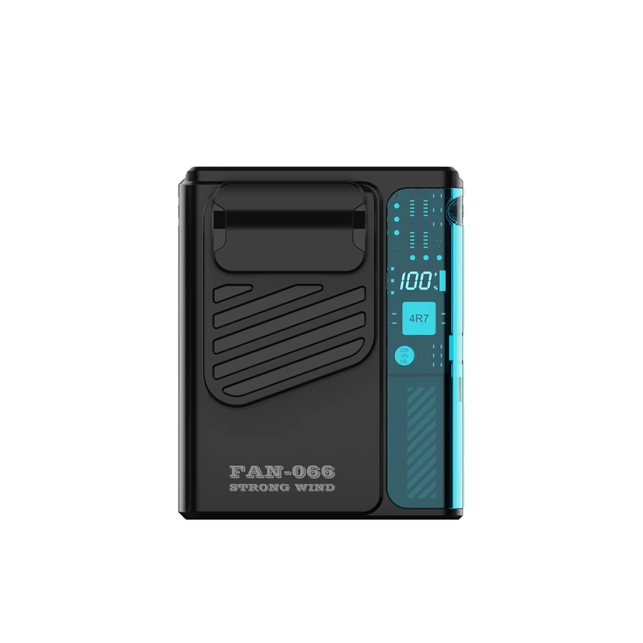 Kinscoter Multifunktionaler Hüftventilator in Schwarz mit 4000mAh Akku, tragbarer Mini-Kühlventilator mit fünf Geschwindigkeitsstufen und Digitalanzeige - Bild 6