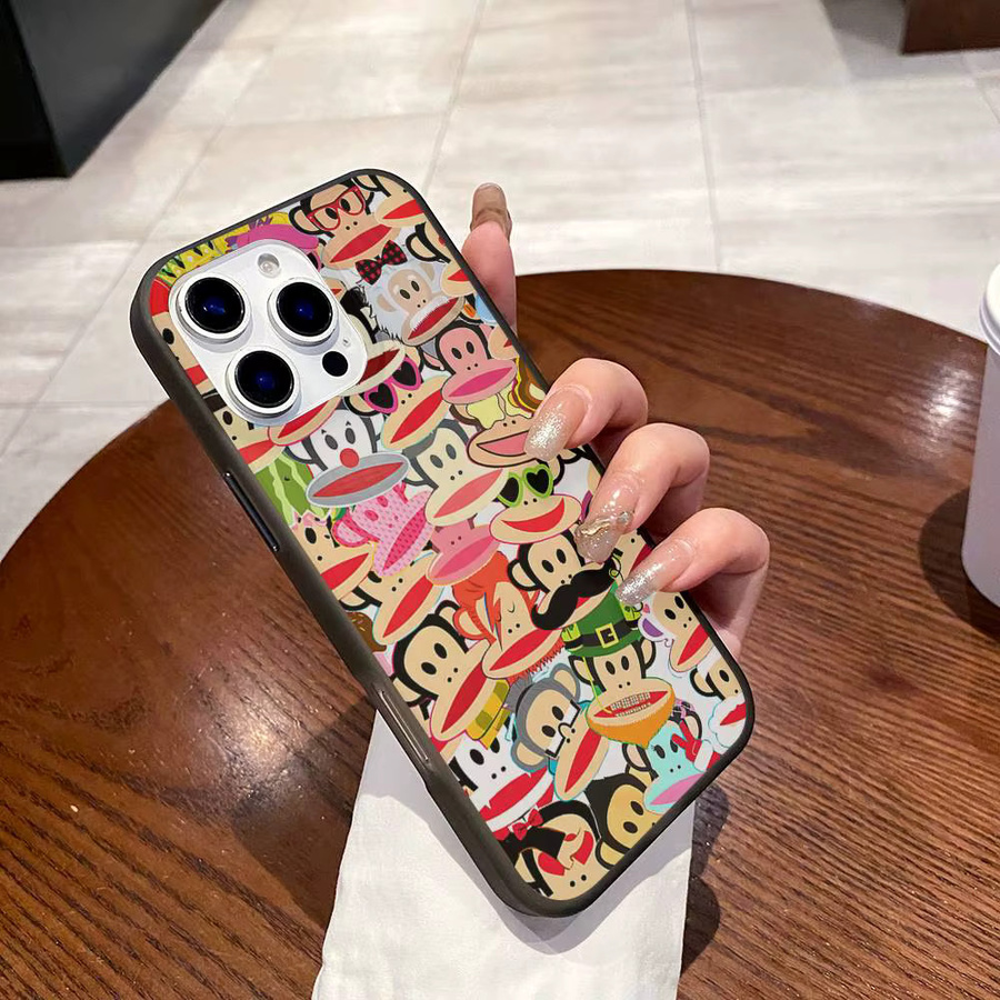 Transparente Wellpappe-Handyhülle mit P-Paul F-Frank Logo für iPhone 11 bis iPhone 17 Pro Max Plus Pro in Multicolour - Bild 2