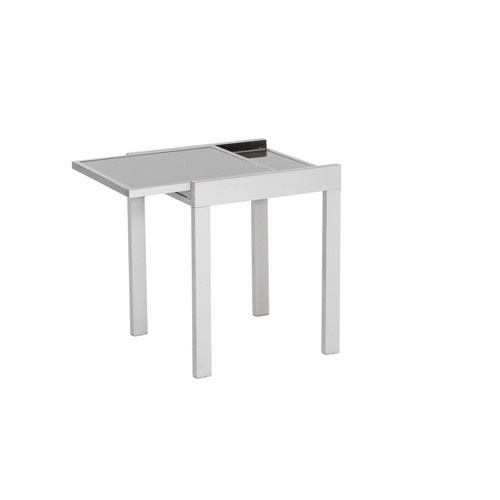 Merxx Gartenmöbel-Set Milano 3-teilig aus Aluminium in Schwarz mit Sicherheitsglas und Textil - Bild 3