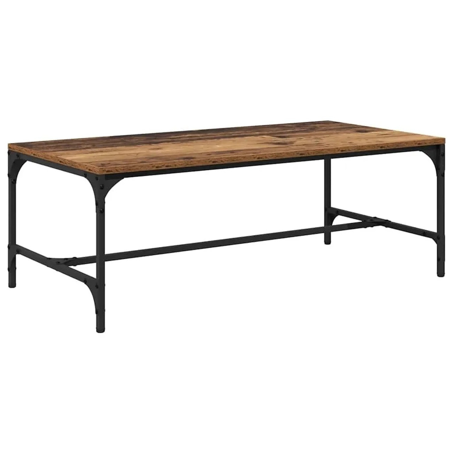 vidaXL Couchtisch aus Altholz in Braun, modern und rechteckig, B/T/H: 100 x 50 x 35 cm - Bild 2