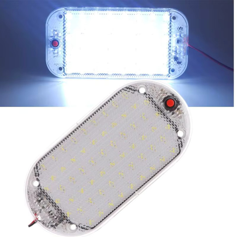 ESHYLALA LED Innenraumbeleuchtung für Auto und Wohnmobil, weiße Deckenlampe zur Leselicht-Nutzung, 12V-85V Universal Dachleuchte - Bild 3