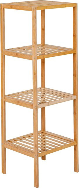 Axentia Bambusregal Natur in modernem Stil, B/H/T: 36 x 114 x 36 cm - Bild 1
