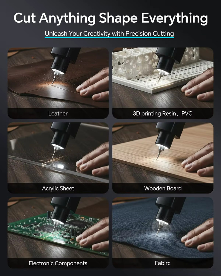 Galacok Ultraschall Cutter und Polierer in Schwarz für DIY-Handwerk und Gravur - Bild 2