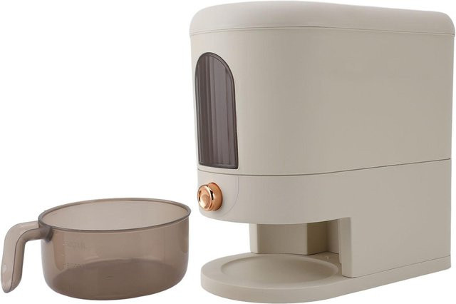 CosyHome Automatischer Getreidespender und Reisspender aus Kunststoff, luftdicht, Weiß und Grau - Bild 1