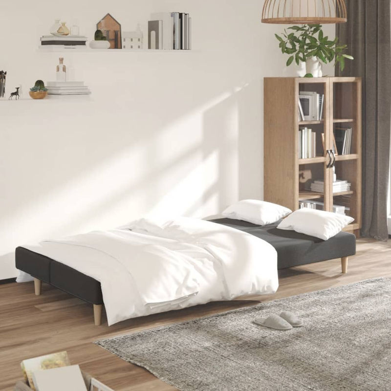 Vidaxl 2-Sitzer Schlafsofa in Grau mit Stoffbezug im skandinavischen Design - Bild 4
