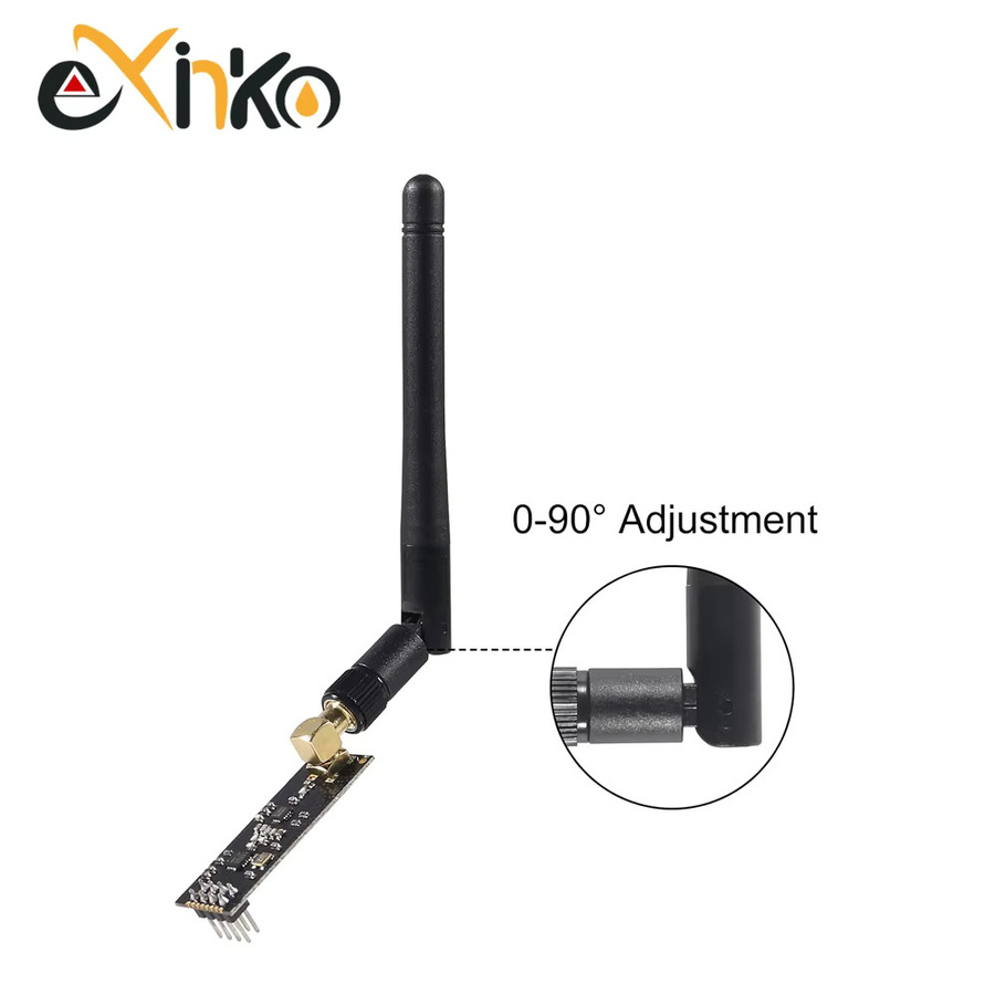 NRF24L01+PA+LNA 2,4G Wireless Modul mit Antenne für eine Reichweite von bis zu 1100 Metern in Schwarz - Bild 2
