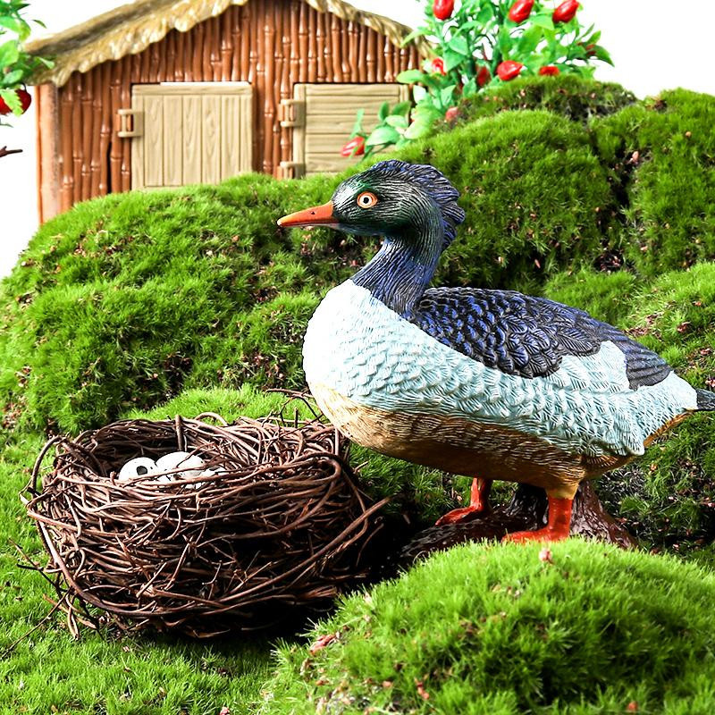 Oenux Geflügelfarm Tiere Modell Actionfiguren Mandarinente Gans Schwan Henne PVC ab 3-6 Jahre - Bild 2