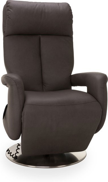 Relaxsessel vito VARIETY 2.0 aus Leder in Grau mit Armlehnen und Schwenkfunktion - Bild 1