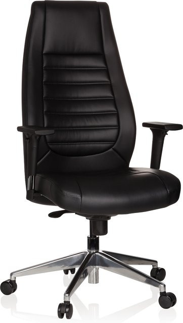 hjh OFFICE Profi Chefsessel VITORO in Schwarz aus Kunstleder mit höhenverstellbaren Armlehnen - Bild 1