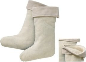Stiefeleinsatz mit Stulpe von Furniturenfabrik Thiel in Beige aus Wolle, Größe 43/44 - Bild 1